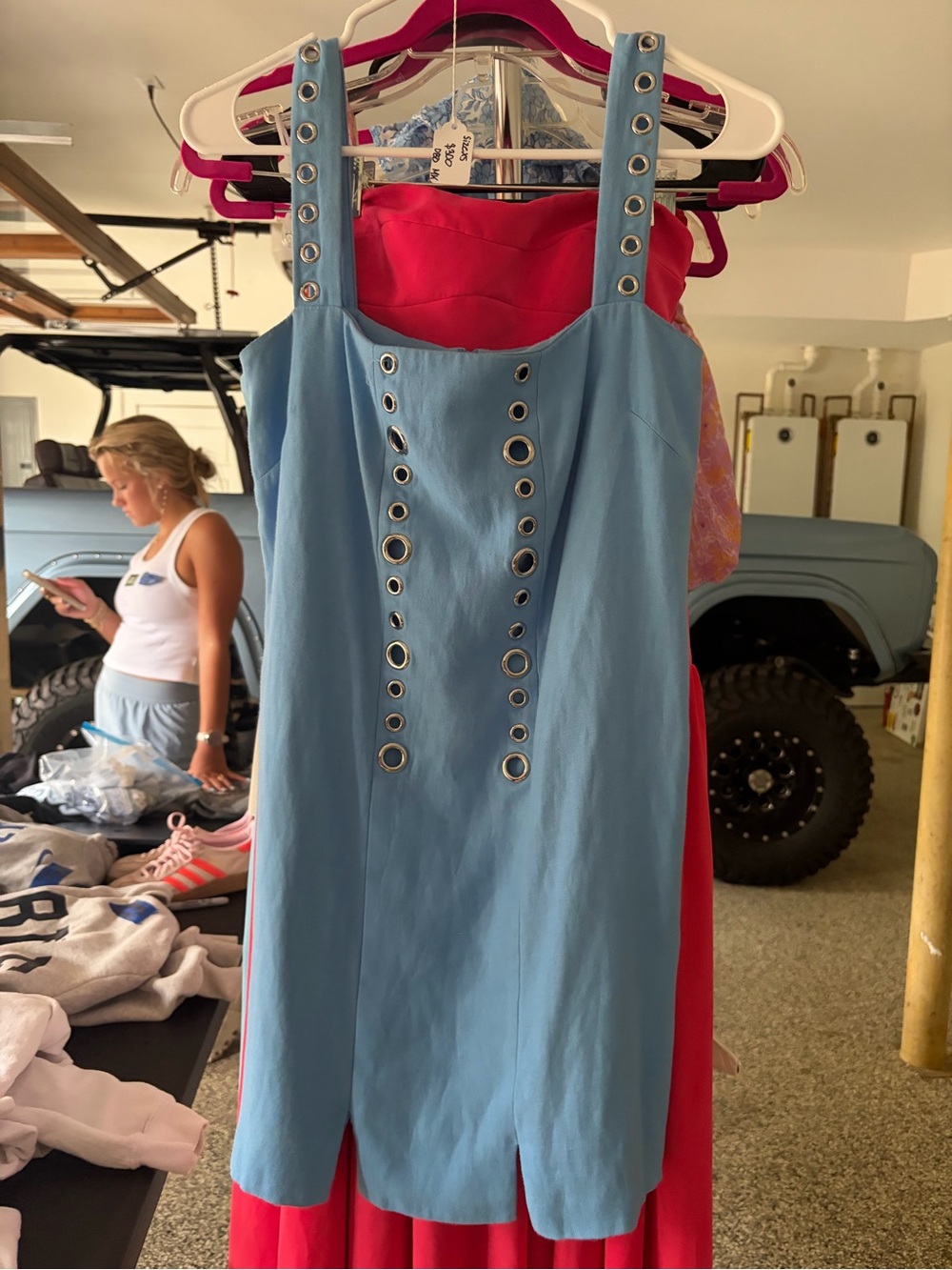 Alexis Blue Eyelet Shift Dress